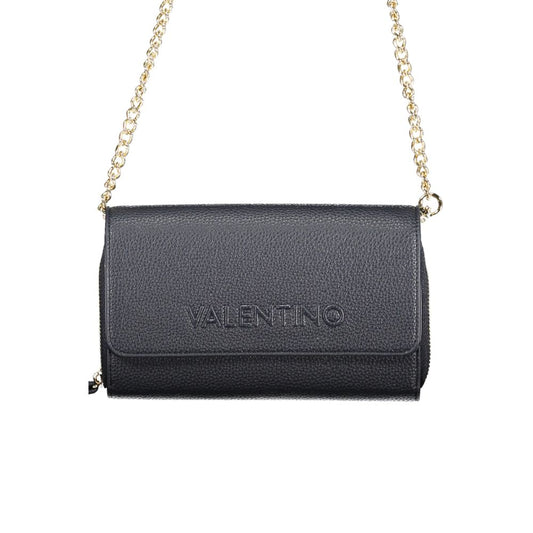 Mario Valentino Blue Polyurethane Women Wallet with Chain