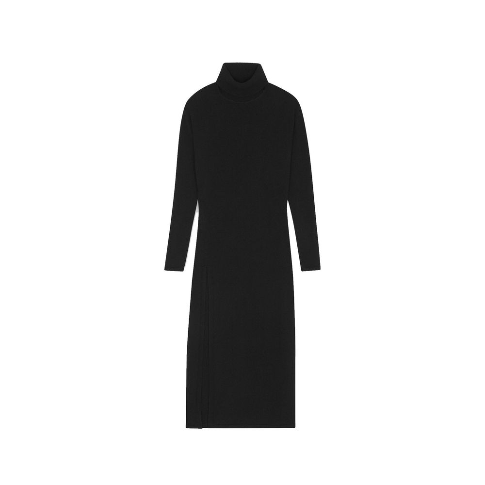 Saint Laurent Black Cashmere Casual Dress