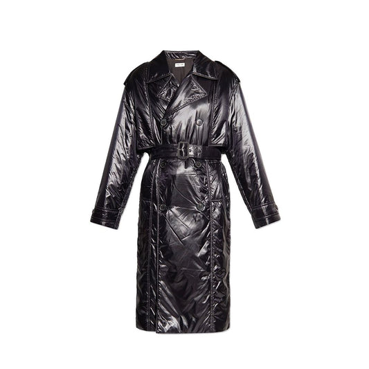 Saint Laurent Black Polyamide Coat