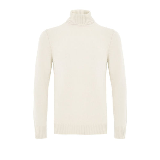Gran Sasso White Wool Turtleneck