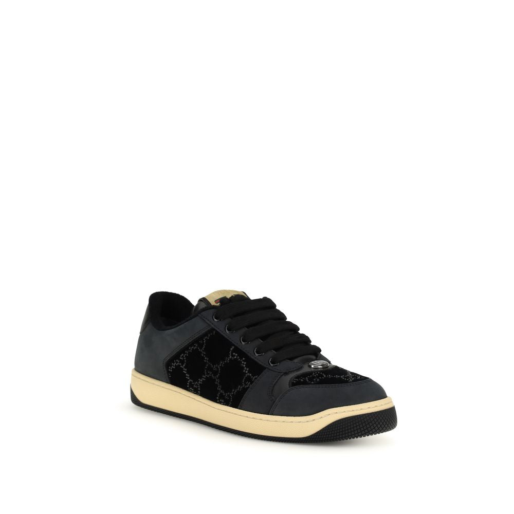 Gucci Blue Calf Leather Bos Taurus Athletic Sneakers