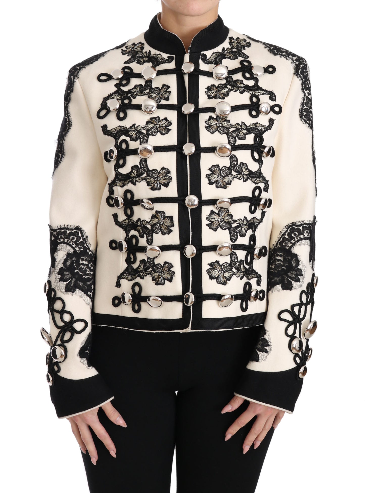 Dolce &amp; Gabbana Elegant Off-White Baroque Jacket