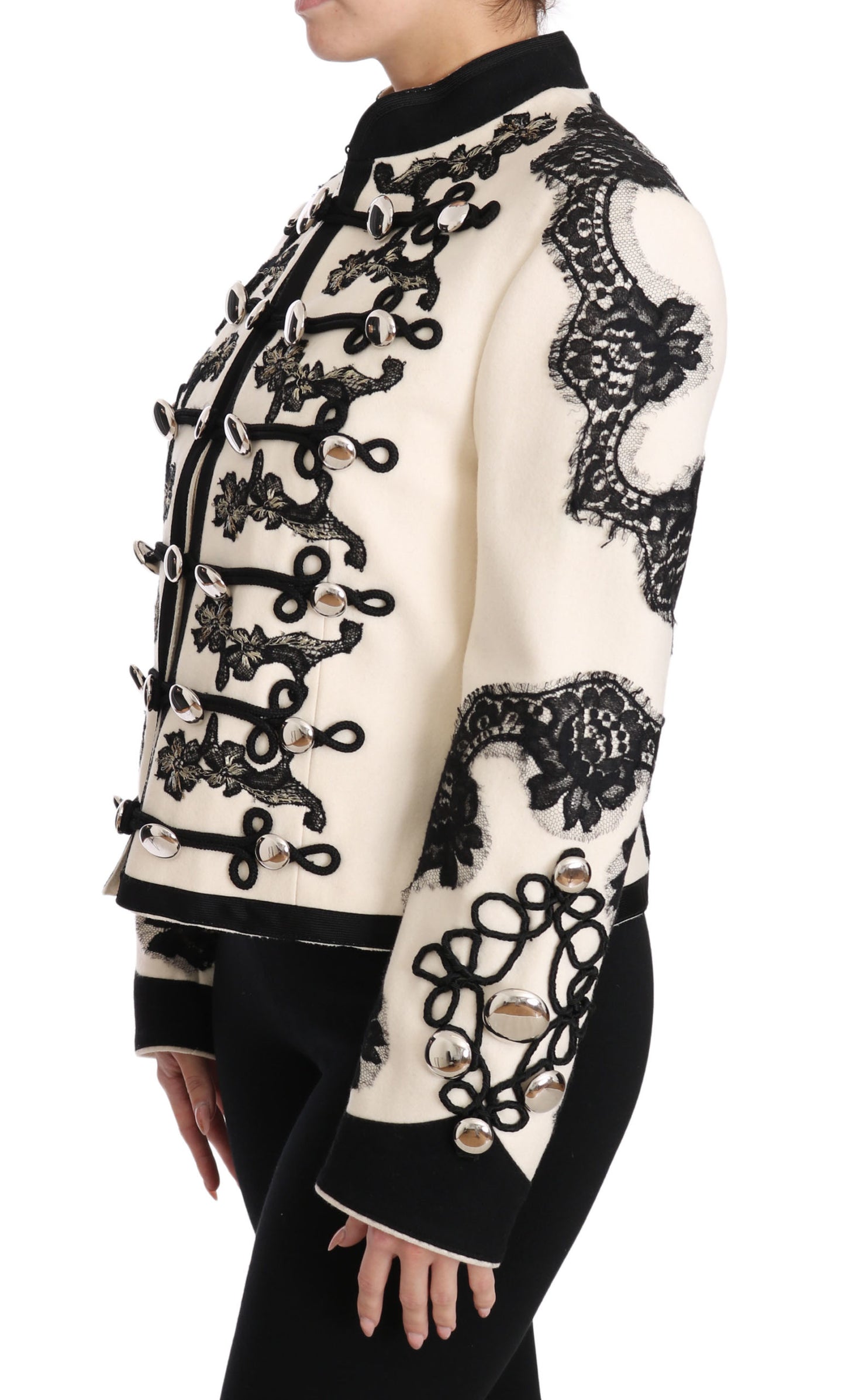 Dolce &amp; Gabbana Elegant Off-White Baroque Jacket