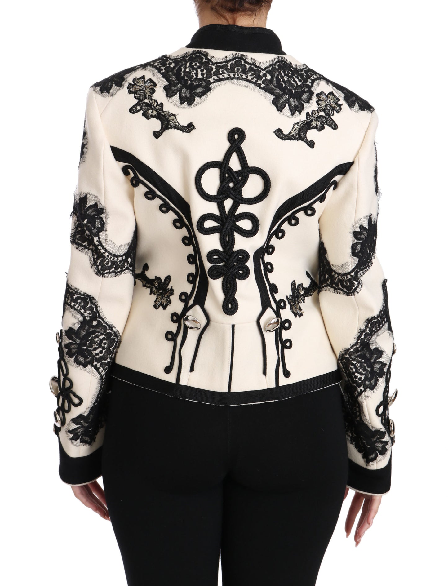 Dolce &amp; Gabbana Elegant Off-White Baroque Jacket