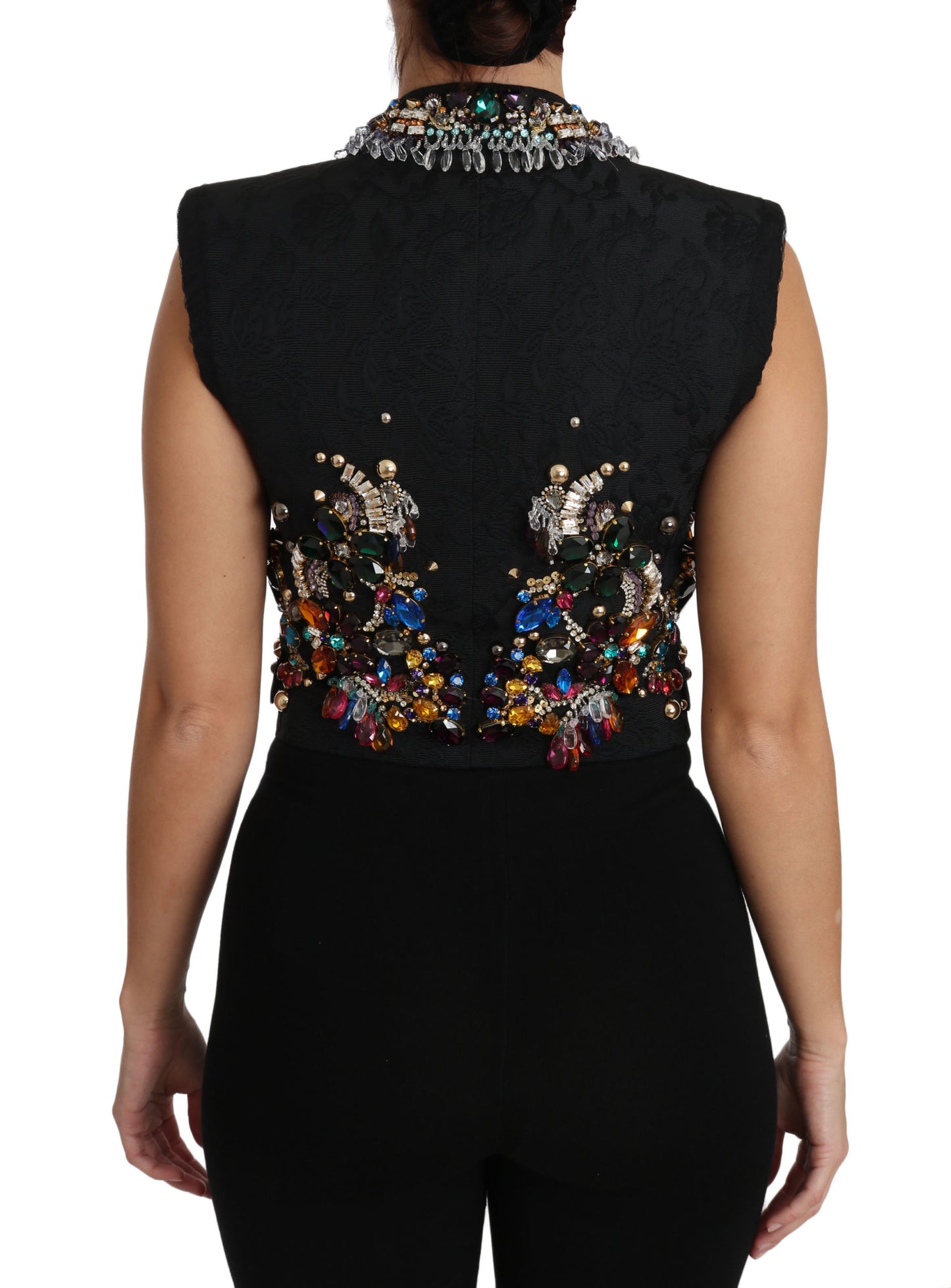 Dolce &amp; Gabbana Enchanted Sicily Vest with Crystal Embellishment