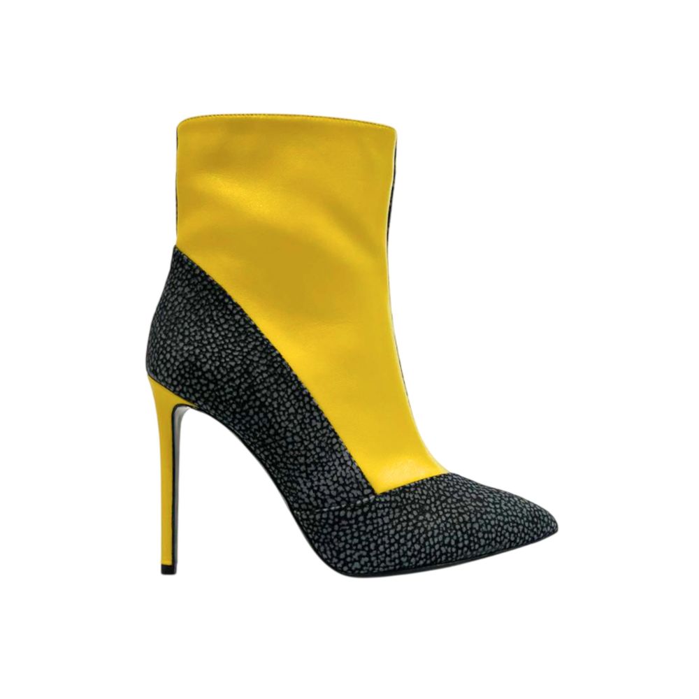 Borbonese Yellow Genuine Leather Women Boot