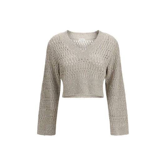 Brunello Cucinelli Beige Linen Sweatshirt