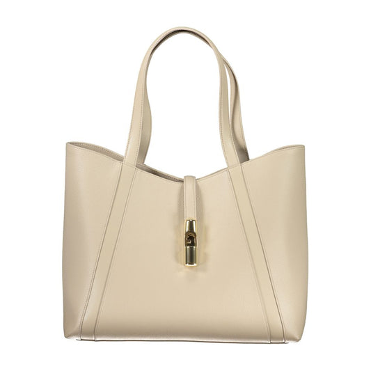 Furla Beige Leather Women Handbag