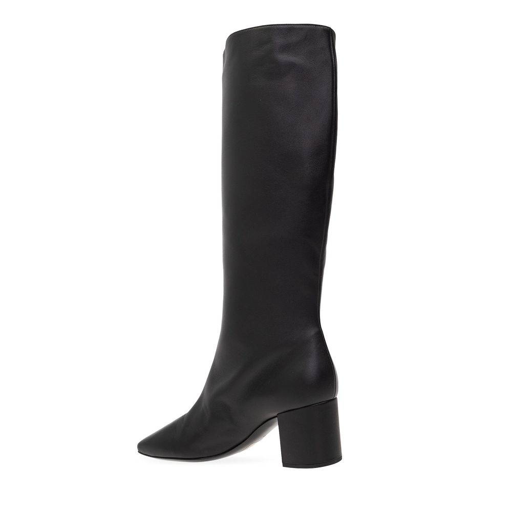Dolce & Gabbana Black Calfskin High Heel Boots