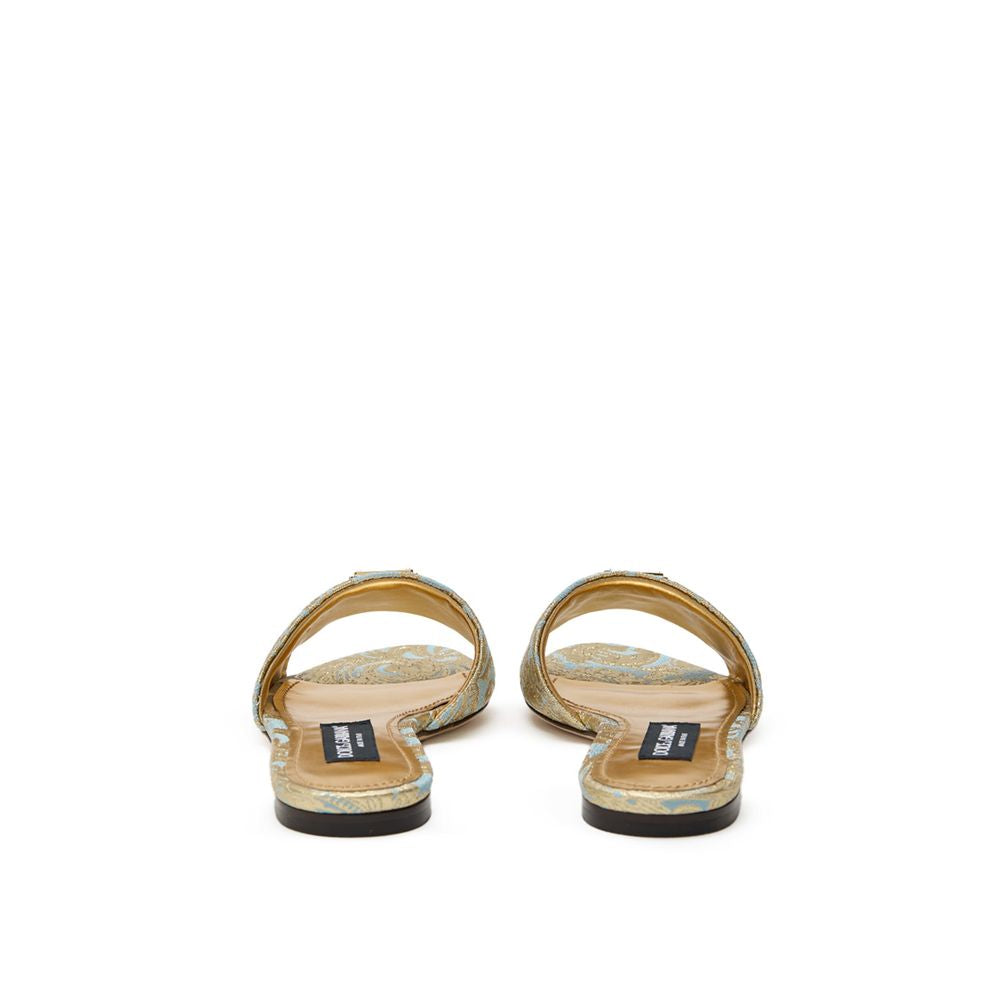 Dolce & Gabbana Blue Polyester Slippers