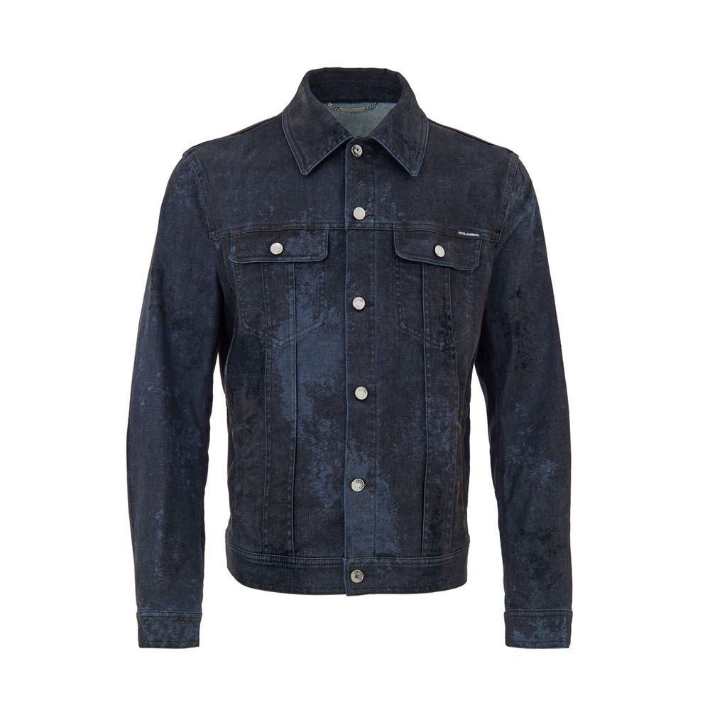 Dolce & Gabbana Gray Cotton Denim Jacket