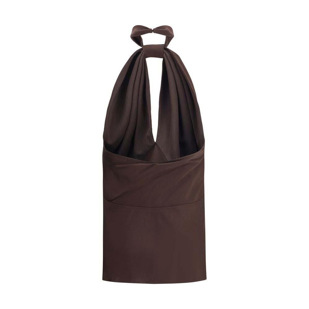 Tom Ford Brown Acetate Sleeveles T-Shirt