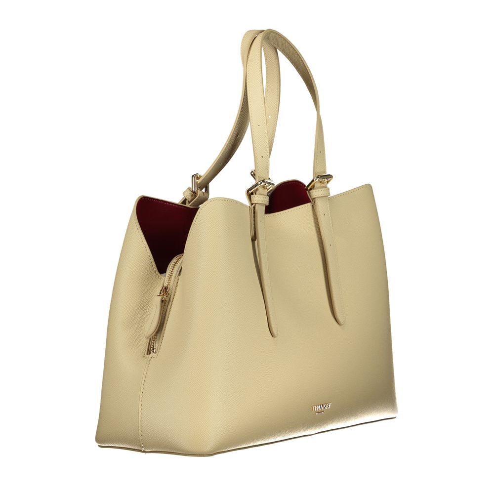 Twinset Beige Polyurethane Women Tote