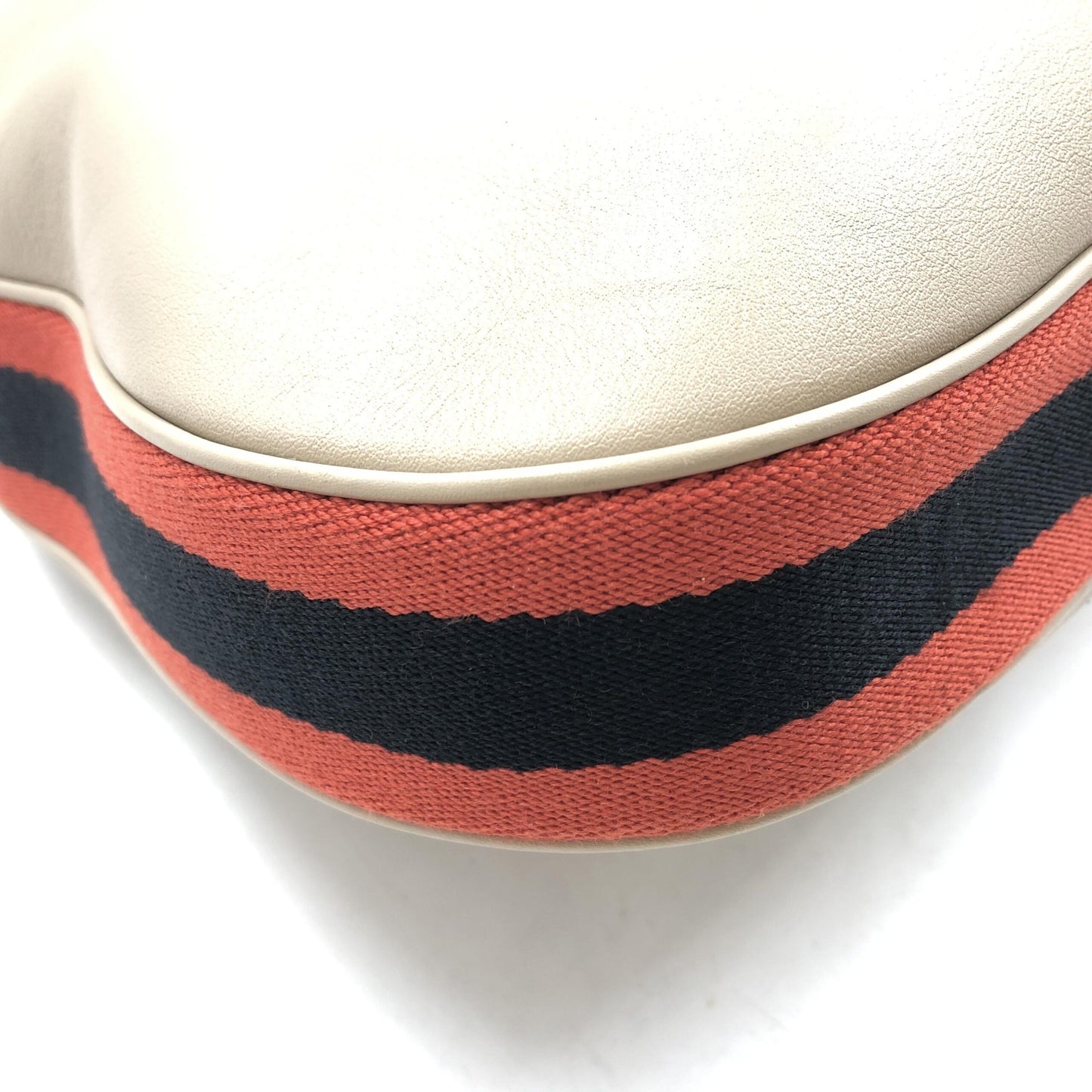 Gucci Aria Calfskin Web Large Attache Shoulder Bag Beige