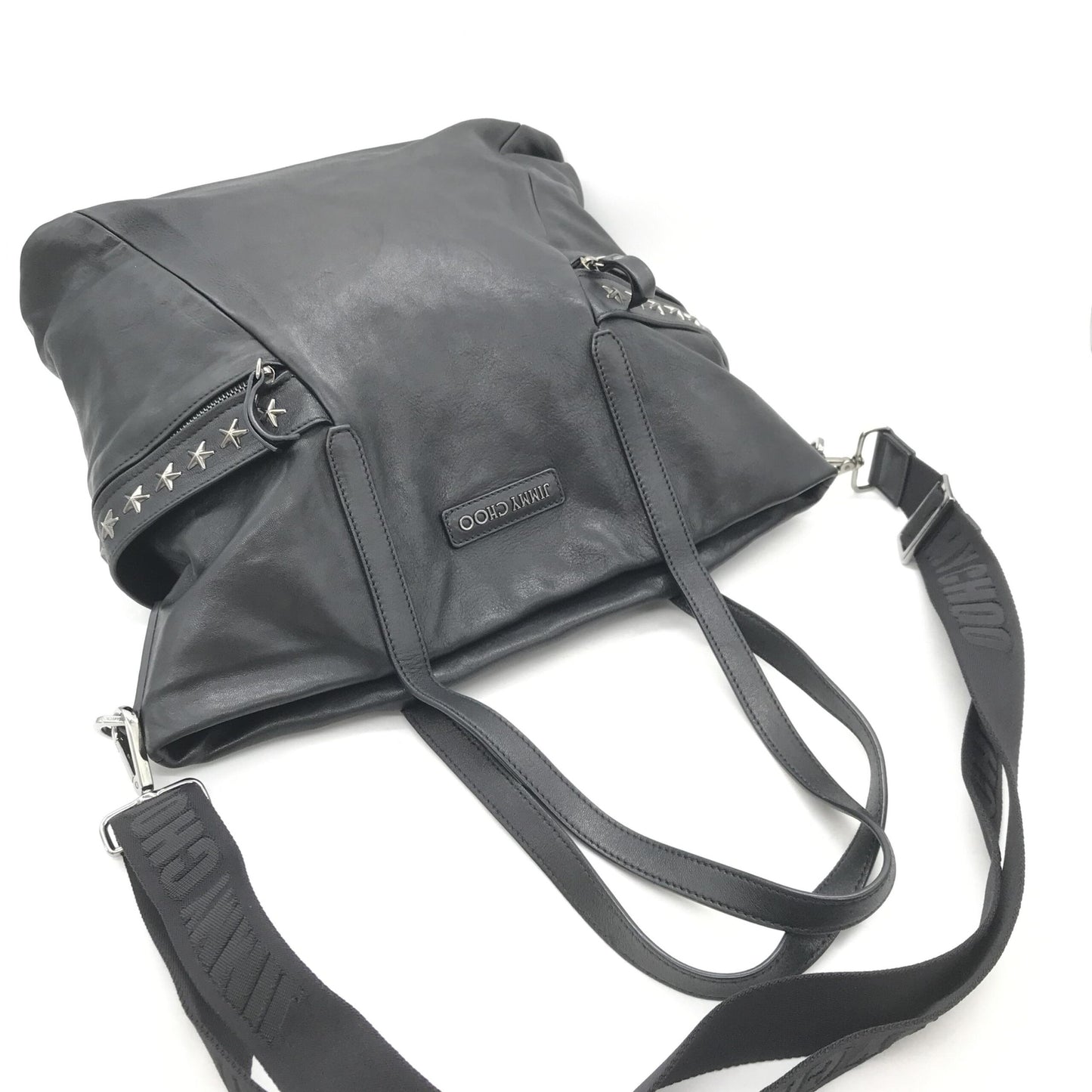 Jimmy Choo Balfour Black Leather Studs Tote