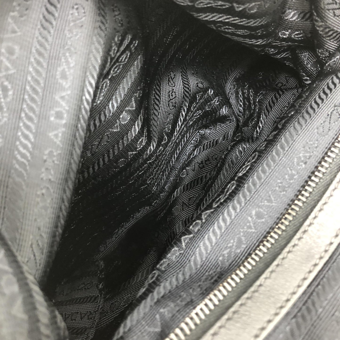Prada Black Leather Drawstring Backpack