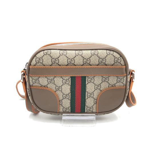 Gucci GG Supreme Sherry Shoulder Bag Brown