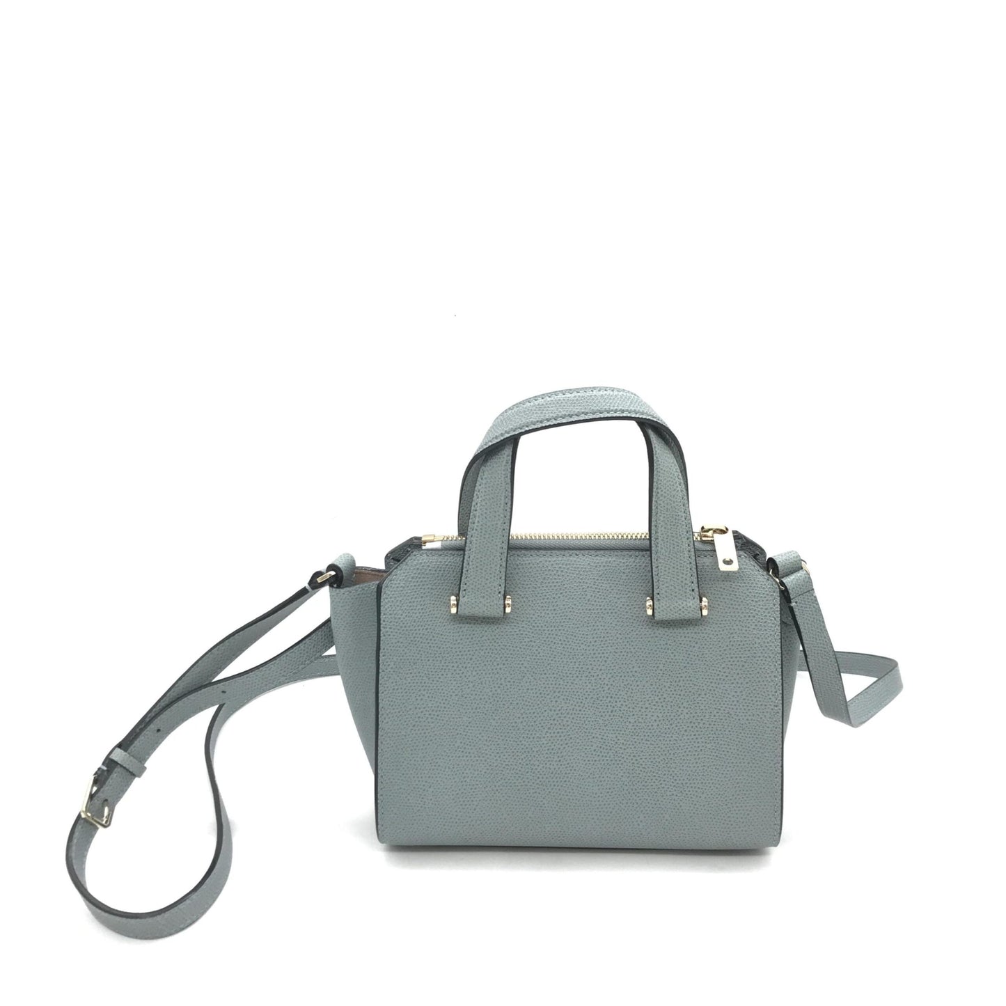 Valextra Leather Tote Bag In Gray