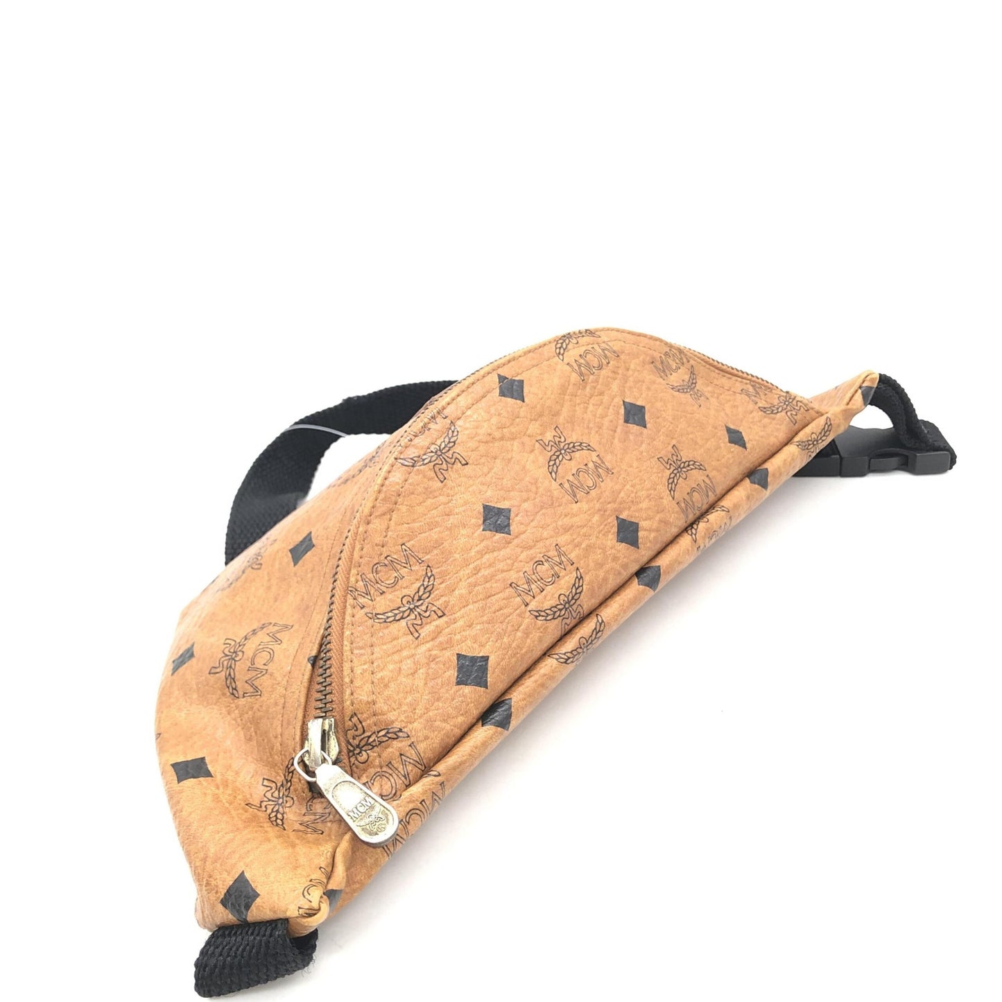MCM Leather Waist Bag With Logo Pattern