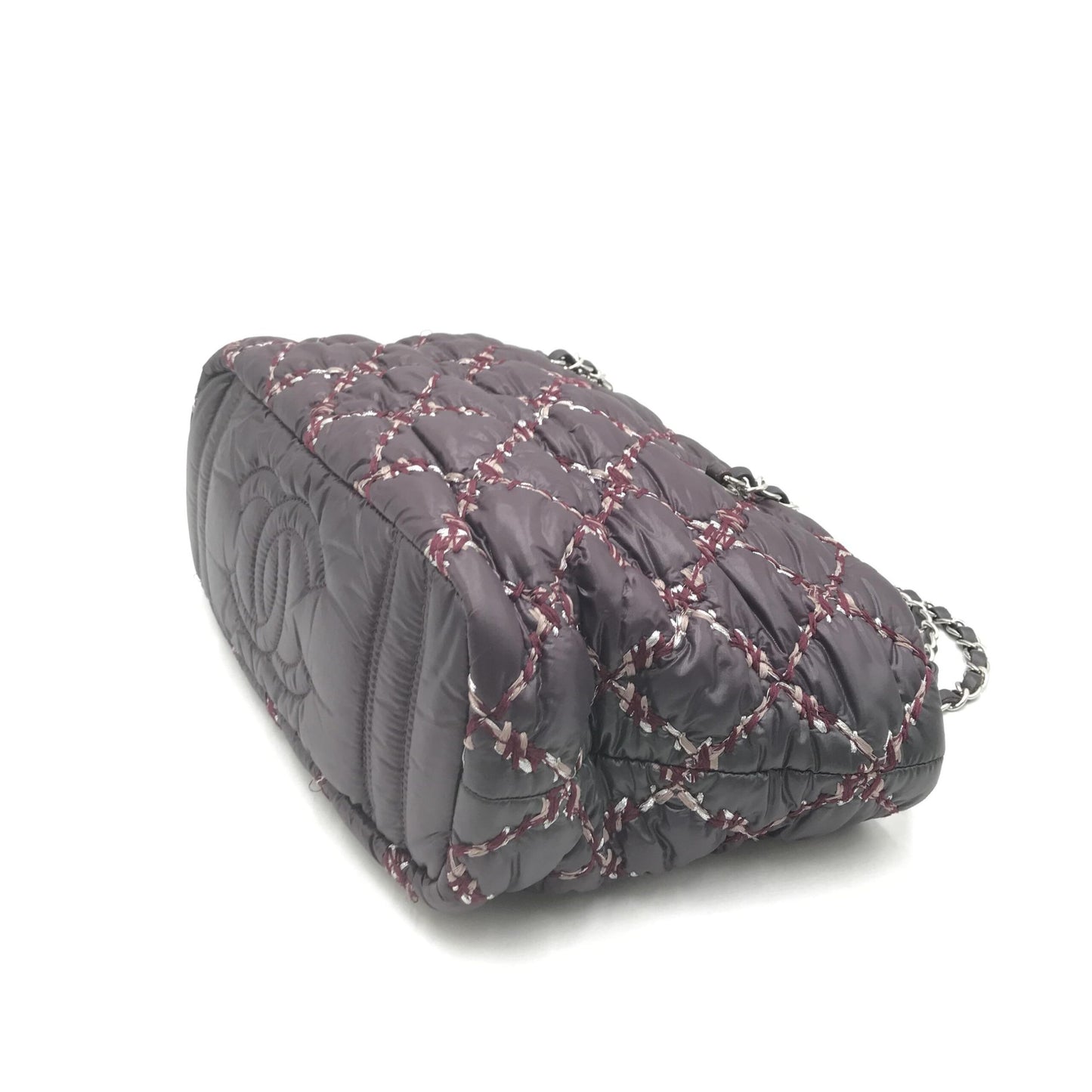 Chanel Paris-Byzance Chain Shoulder Bag Purple Nylon