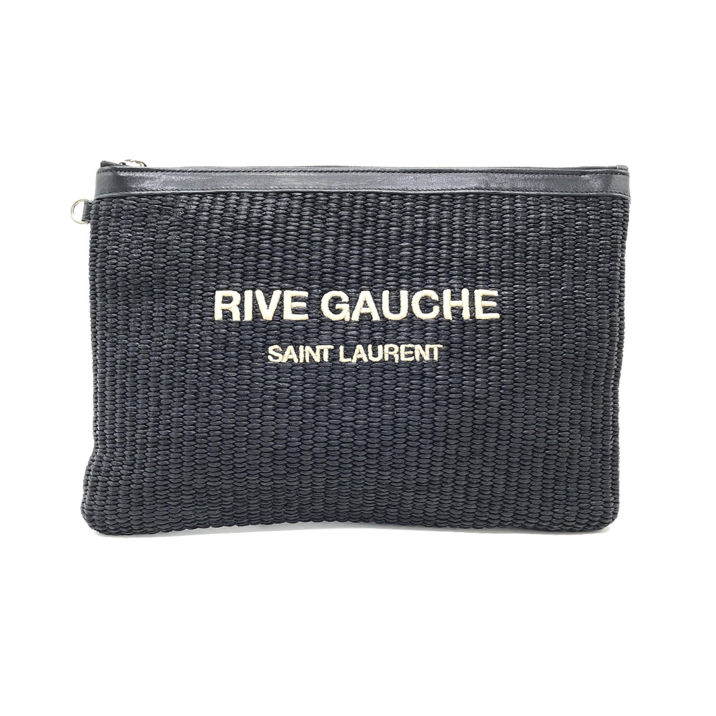 Saint Laurent Rive Gauche Zipped Pouch In Black