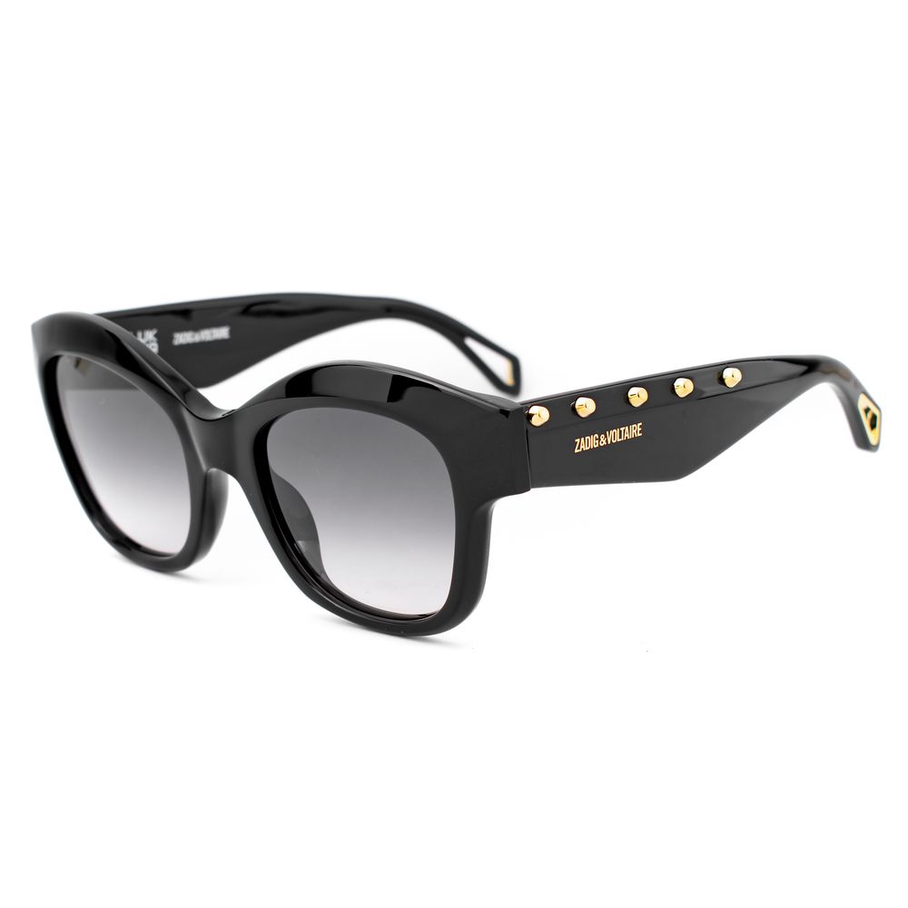 Zadig & Voltaire Black Acetate Sunglasses