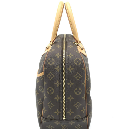 Louis Vuitton Monogram Deauville Handbag With Brown Details