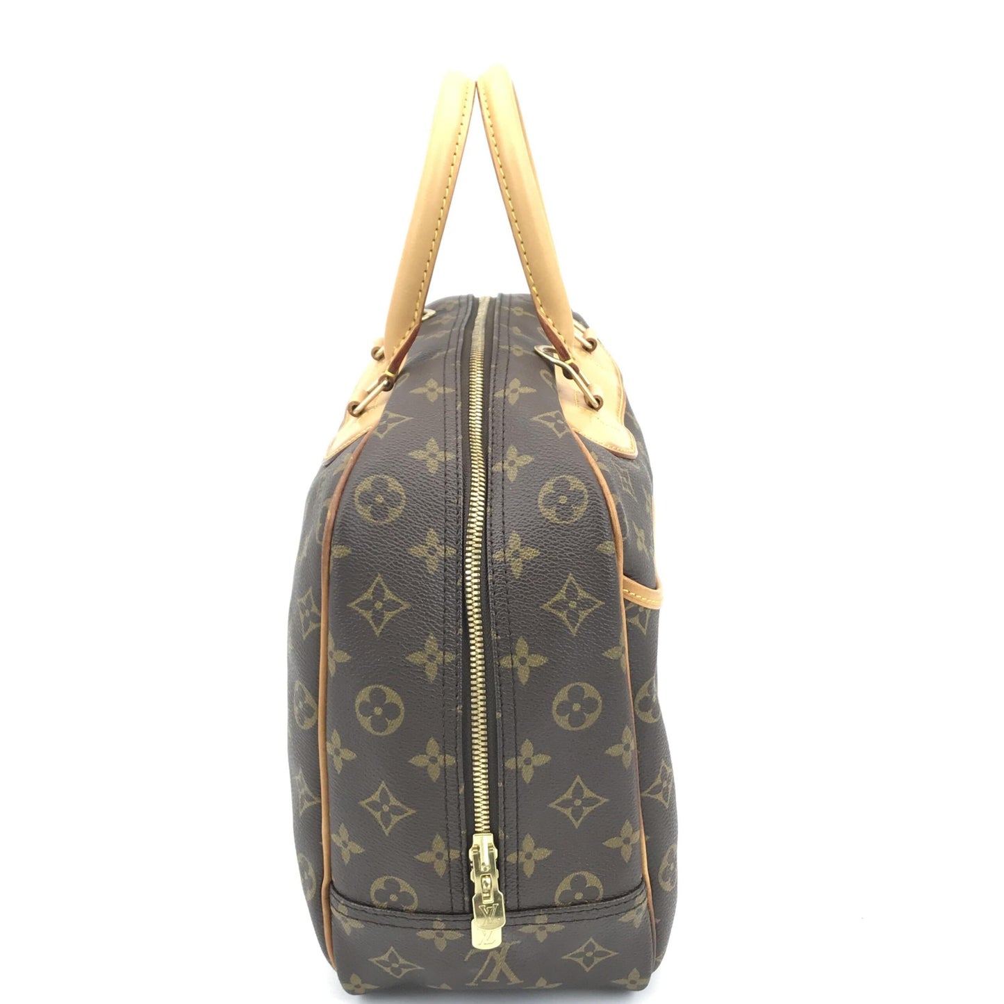 Louis Vuitton Monogram Deauville Handbag With Brown Details