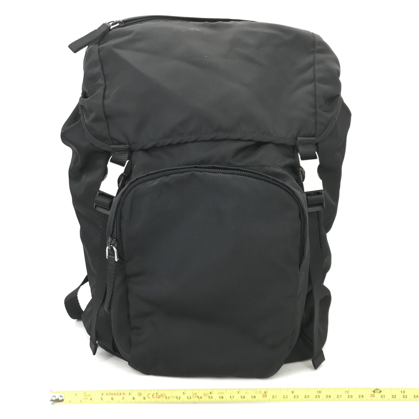 Prada Black Nylon Backpack With Adjustable Straps