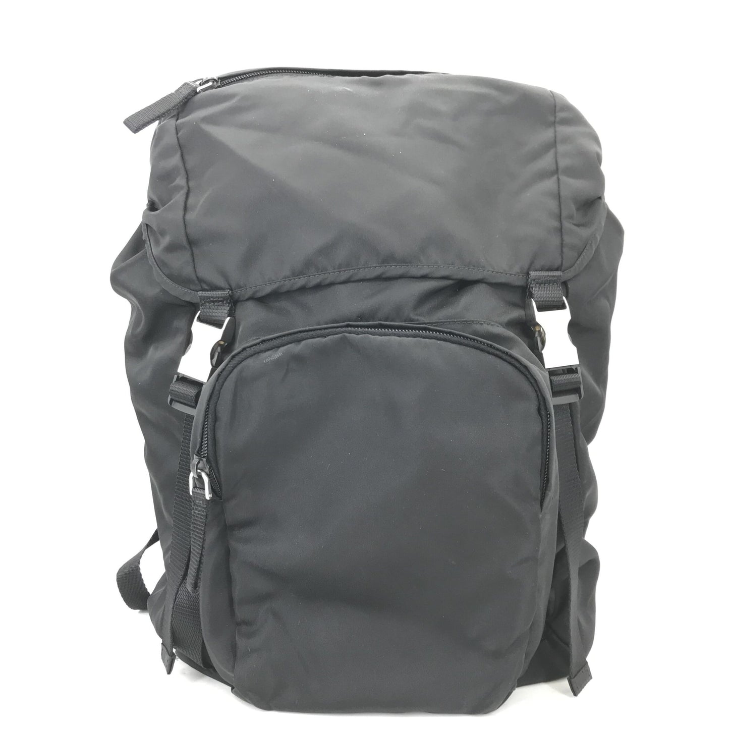 Prada Black Nylon Backpack With Adjustable Straps