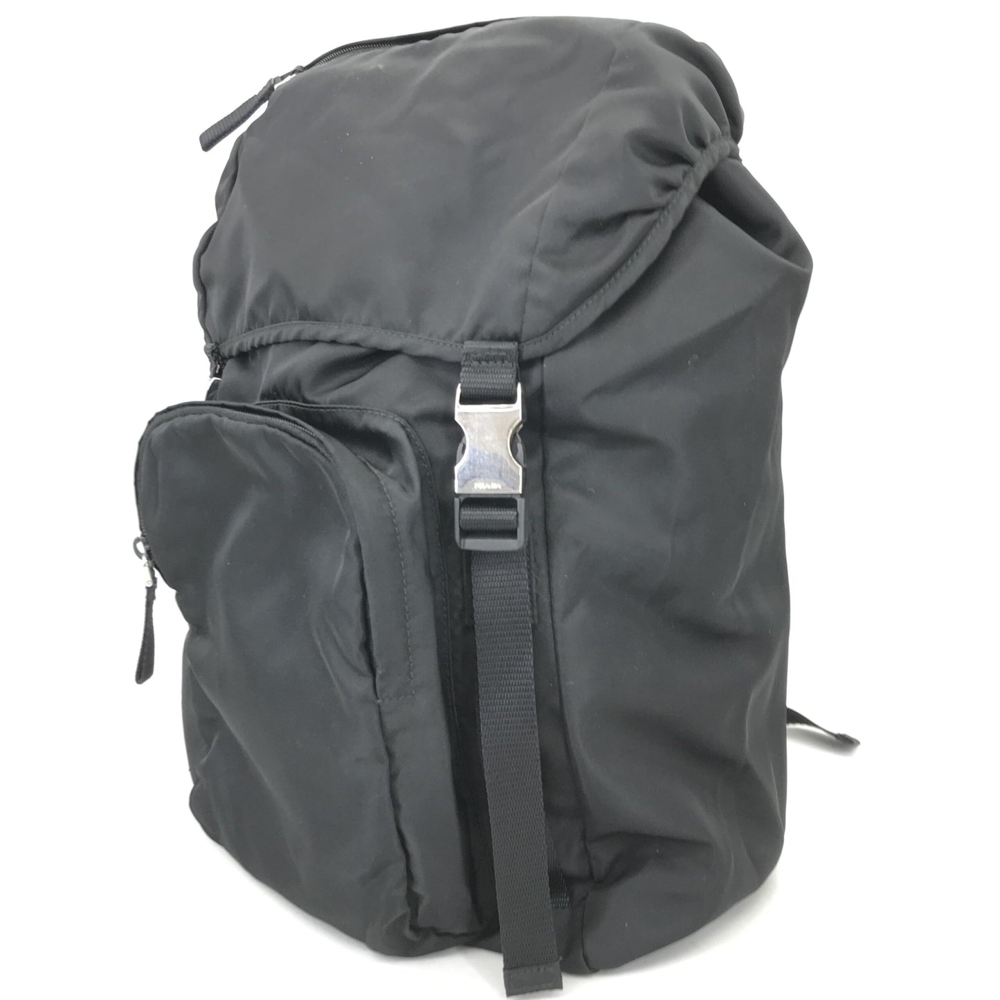 Prada Black Nylon Backpack With Adjustable Straps