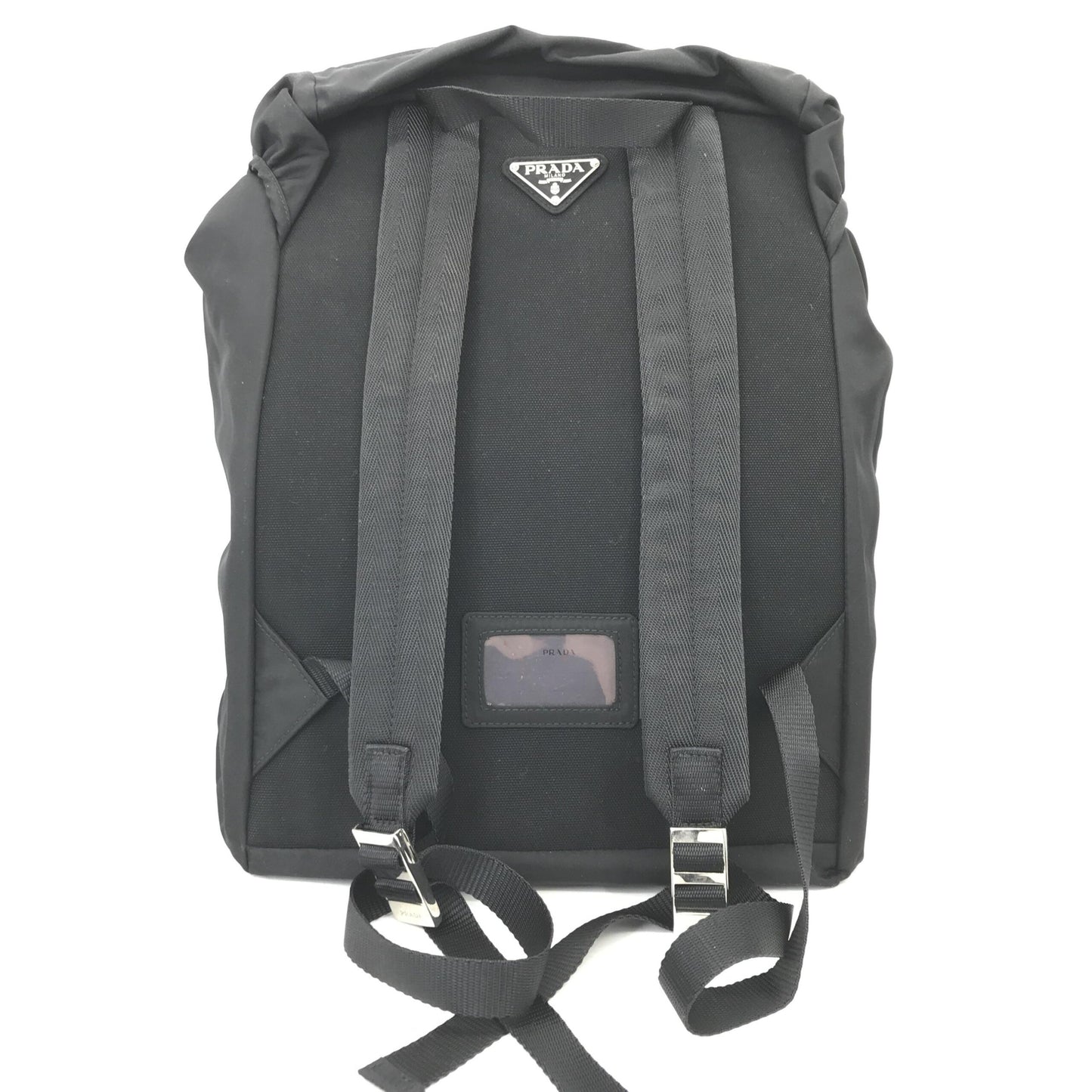 Prada Black Nylon Backpack With Adjustable Straps