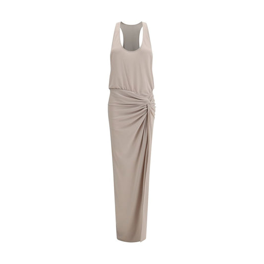 The Andamane Gray Polyester Long Dress