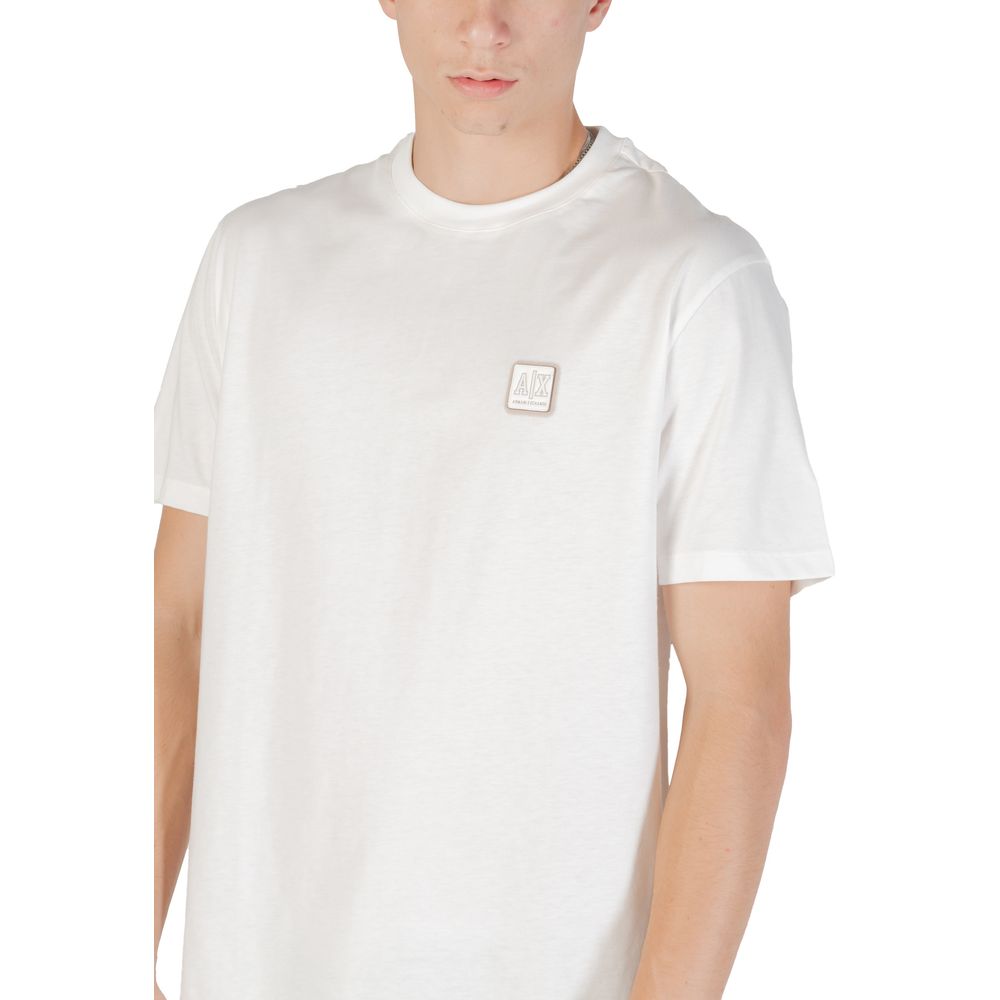 Armani Exchange White Cotton T-Shirt