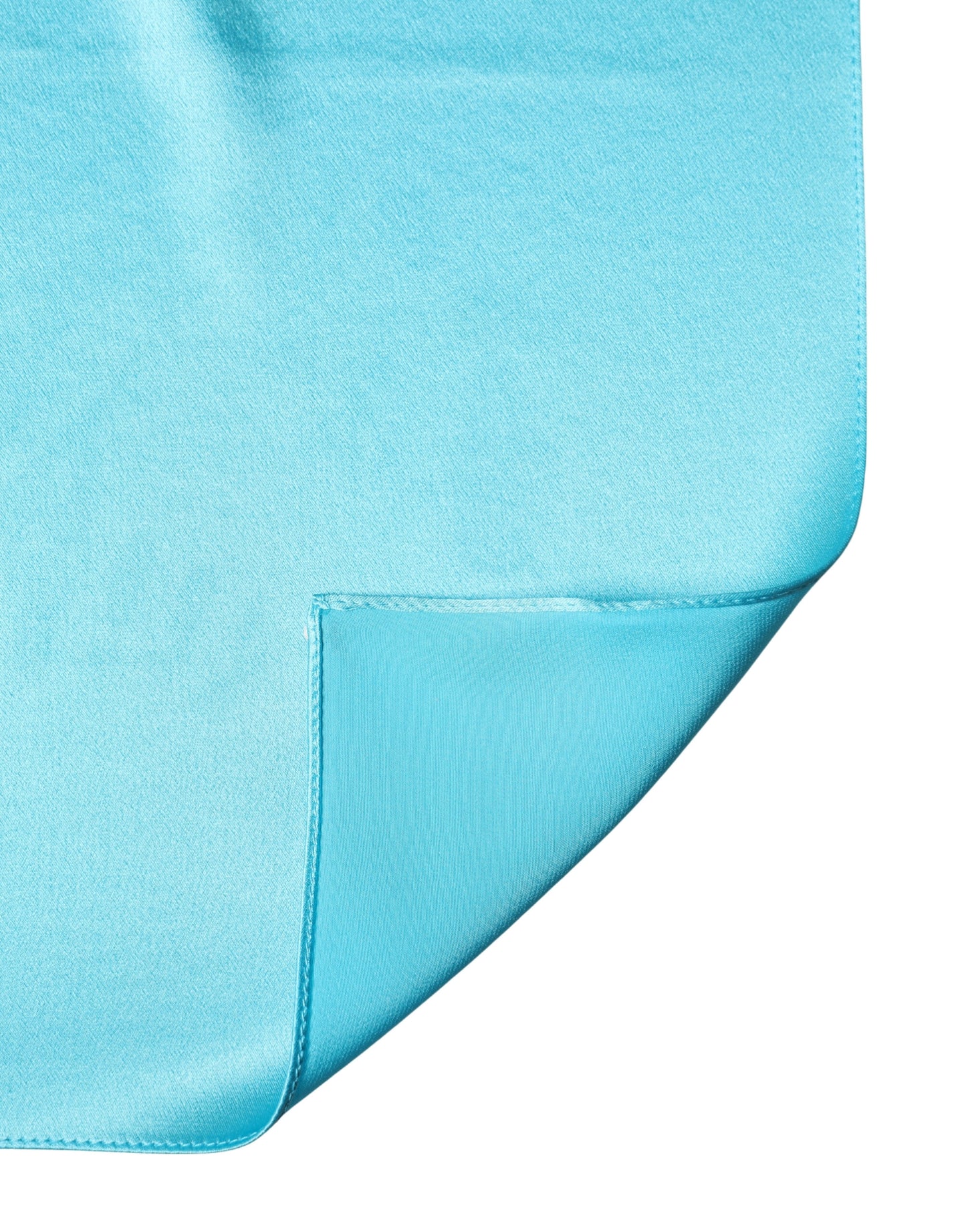 Dolce & Gabbana Turquoise Blue Silk Pocket Square Handkerchief 34cm x 34cm  Scarf