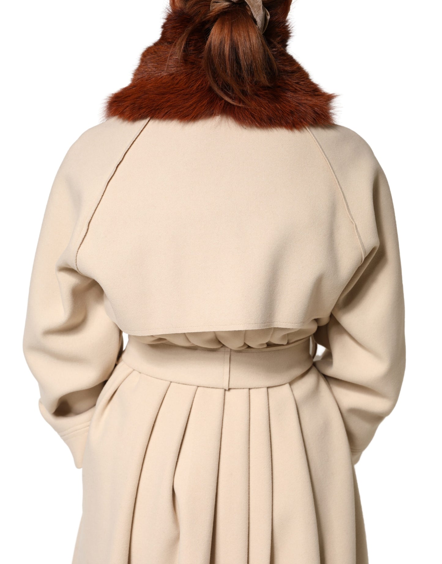 Dolce & Gabbana Brown Mink Fur Collar Women Neck Wrap 60cm x 14cm  Scarf