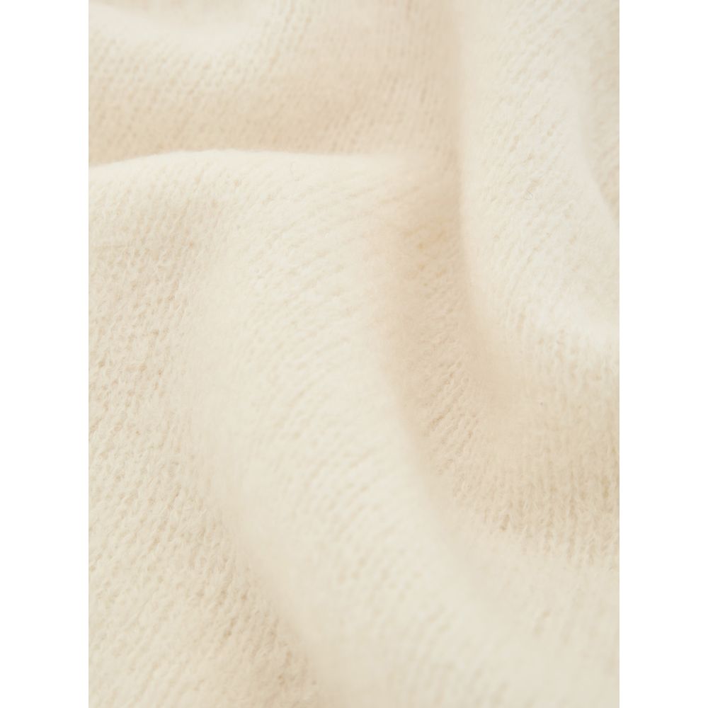 Gran Sasso White Wool Turtleneck