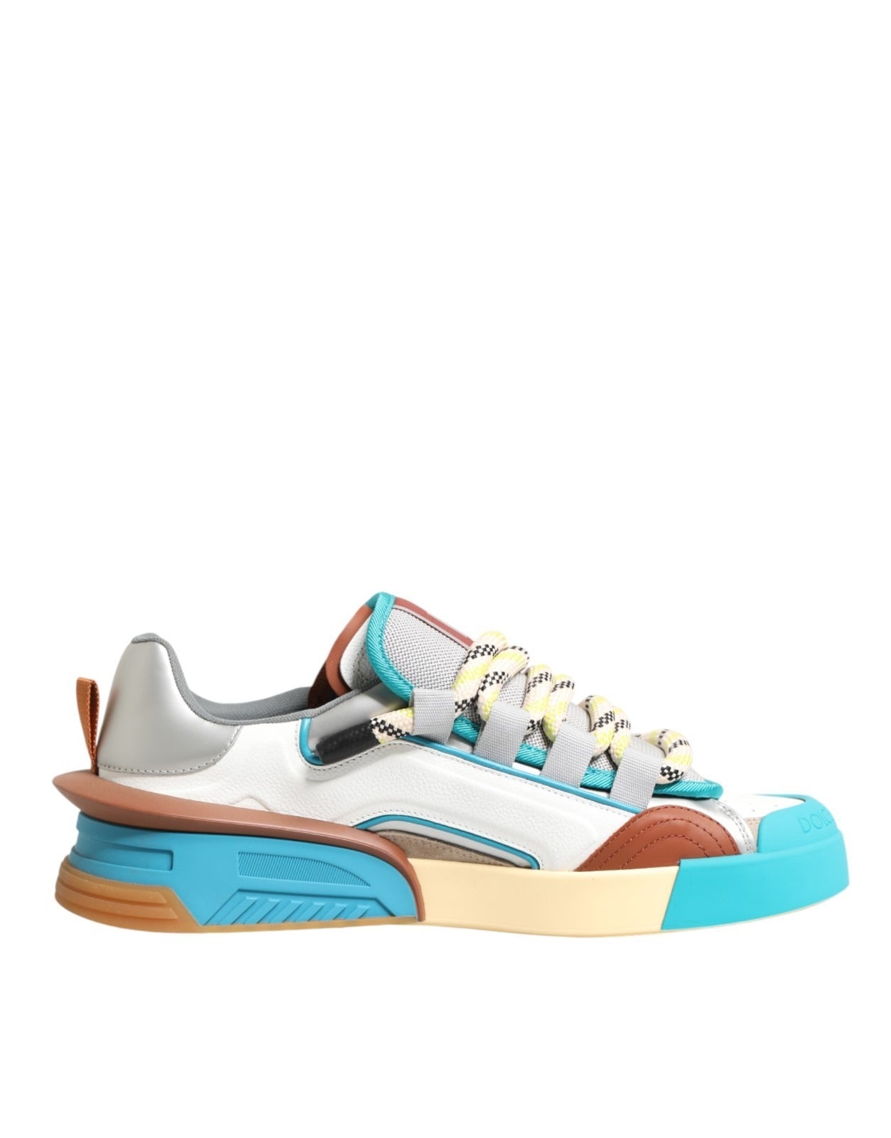 Dolce & Gabbana Multicolor Leather Low Top Sneakers Shoes