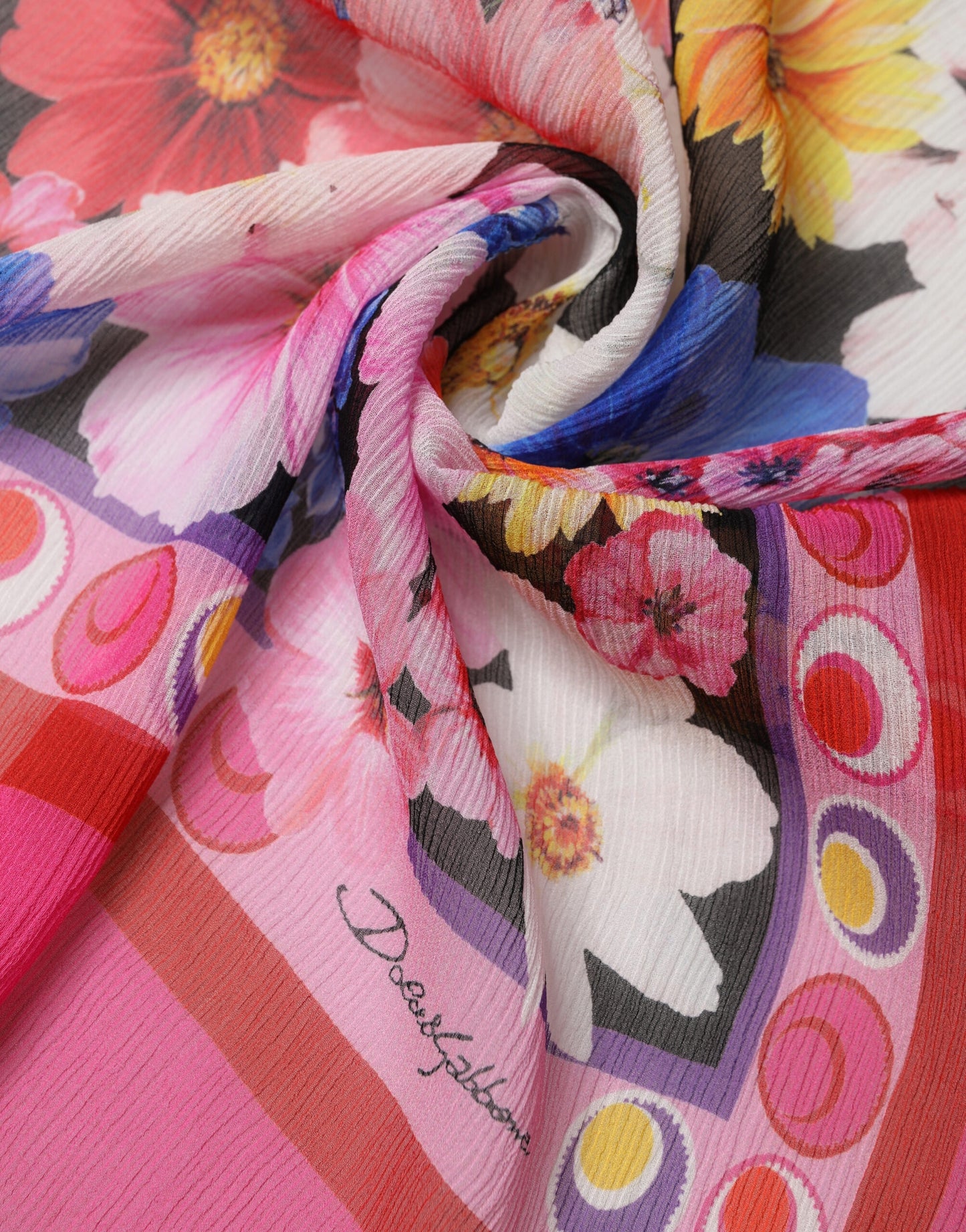 Dolce & Gabbana Multicolor Floral Print Shawl Stole 200cm x 120cm  Scarf