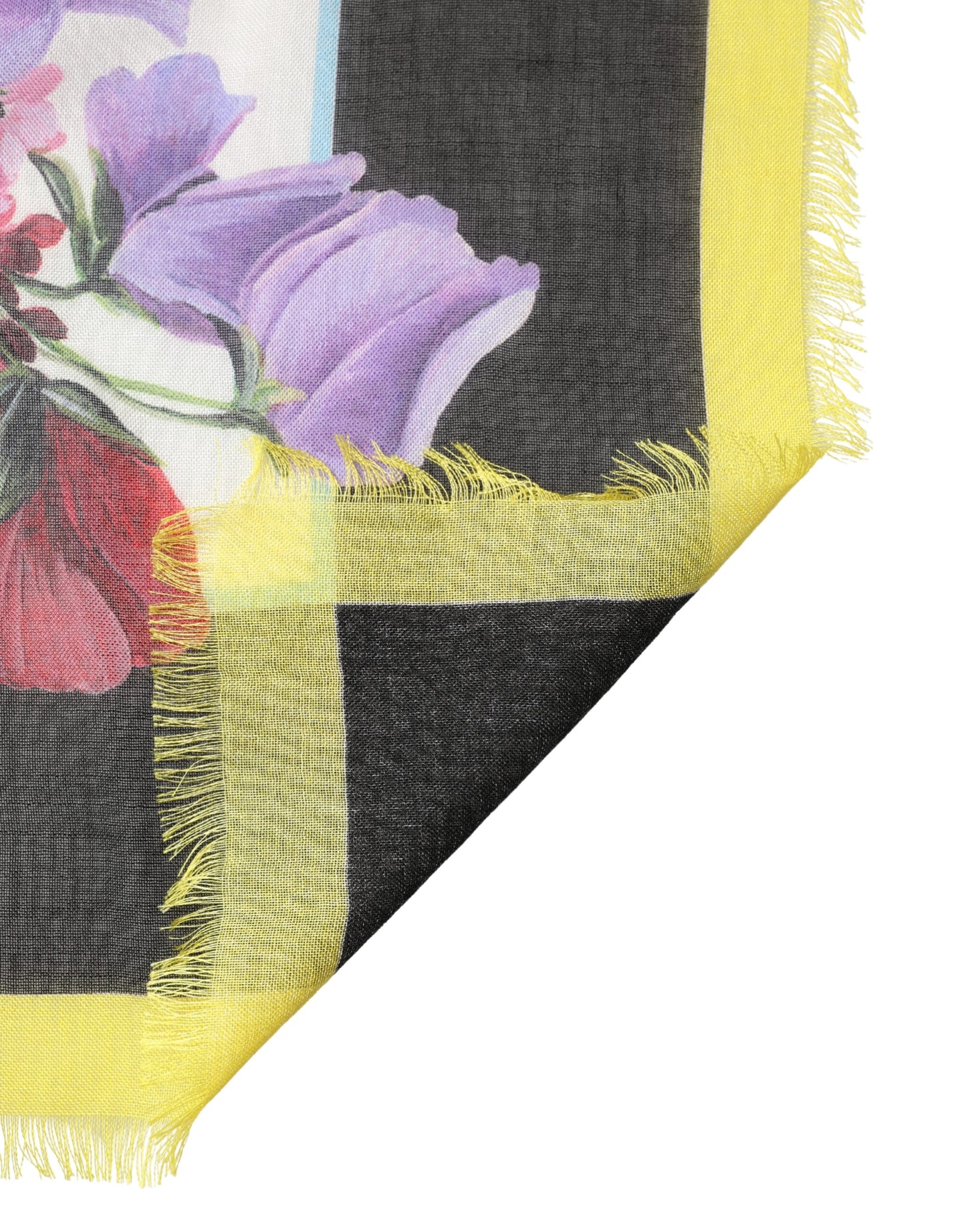 Dolce & Gabbana Multicolor Floral Square Stole 134.5cm x 134.5cm Scarf