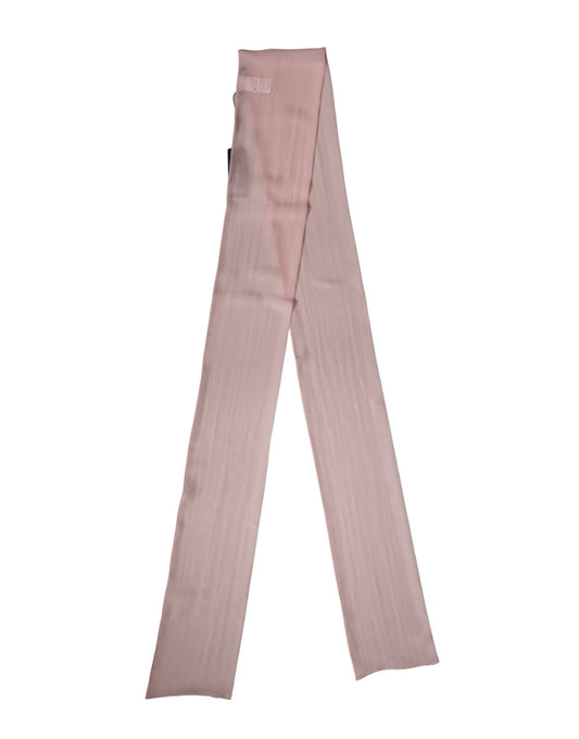 Dolce & Gabbana Light Pink Silk Neck Wrap Shawl Stole 272cm x 120cm Scarf