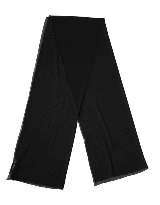 Dolce & Gabbana Black Silk Neck Wrap Shawl Stole 200cm x 64cm  Scarf