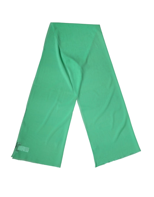 Dolce & Gabbana Green Silk Neck Wrap Shawl Stole 200cm x 64cm  Scarf