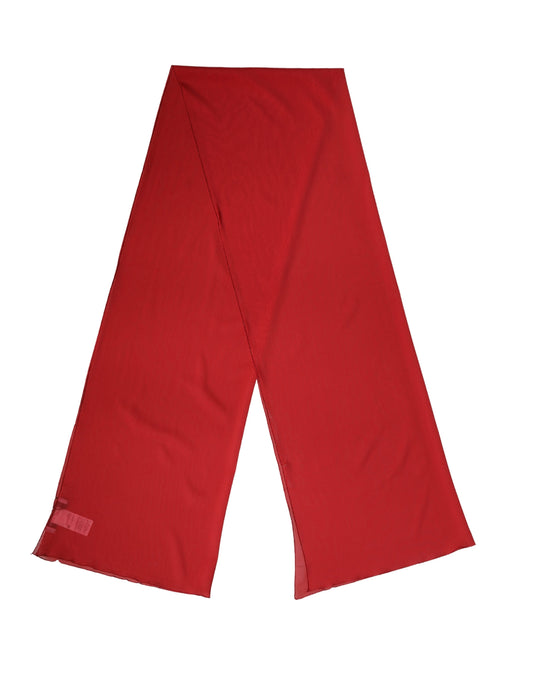 Dolce & Gabbana Red Silk Neck Wrap Shawl Women Stole 200cm x 64cm Scarf
