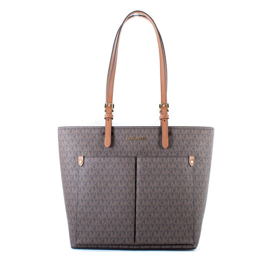 Michael Kors Brown Canvas Tote Bag