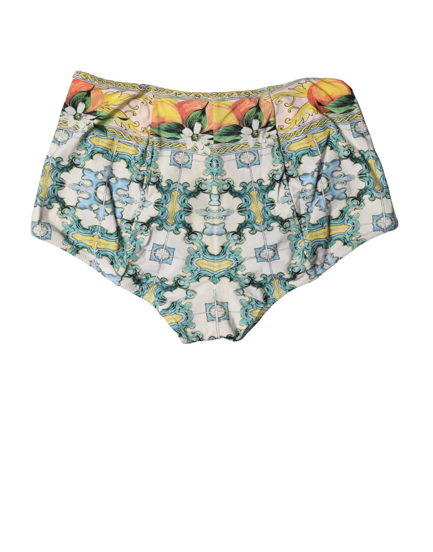 Dolce & Gabbana Multicolor Sicily High Waist Bikini Bottom Swimwear
