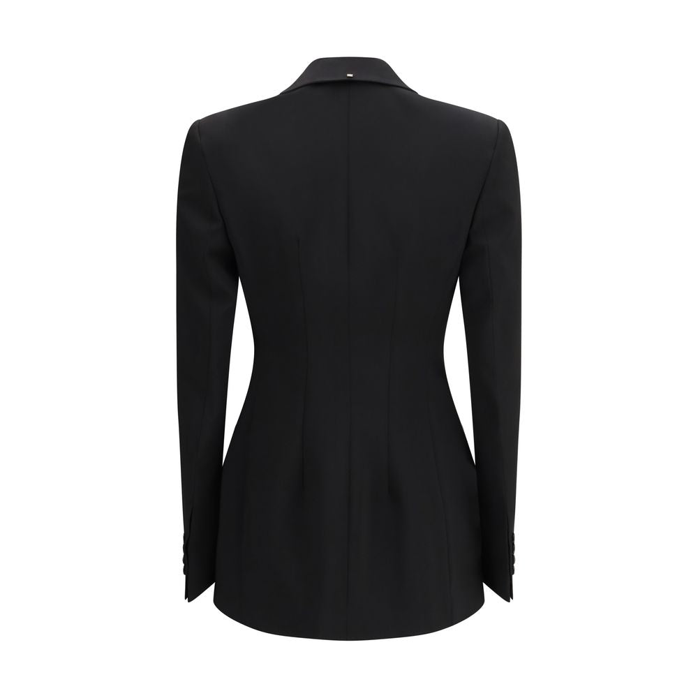 Max Mara Black Fleece Wool Blazer