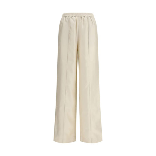 Loulou De Saison Beige Silk Casual Pants