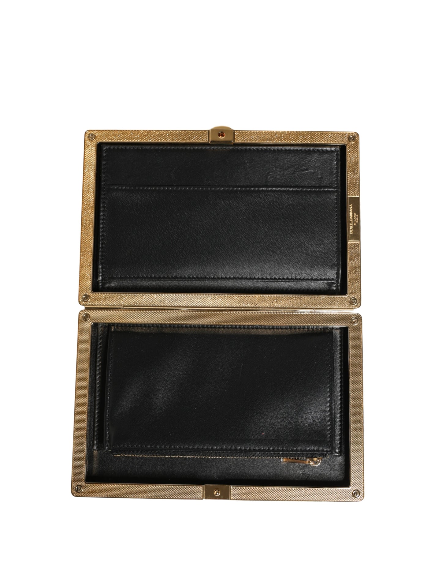 Dolce & Gabbana Beige Lambskin Leather Clutch Evening Women Purse Bag