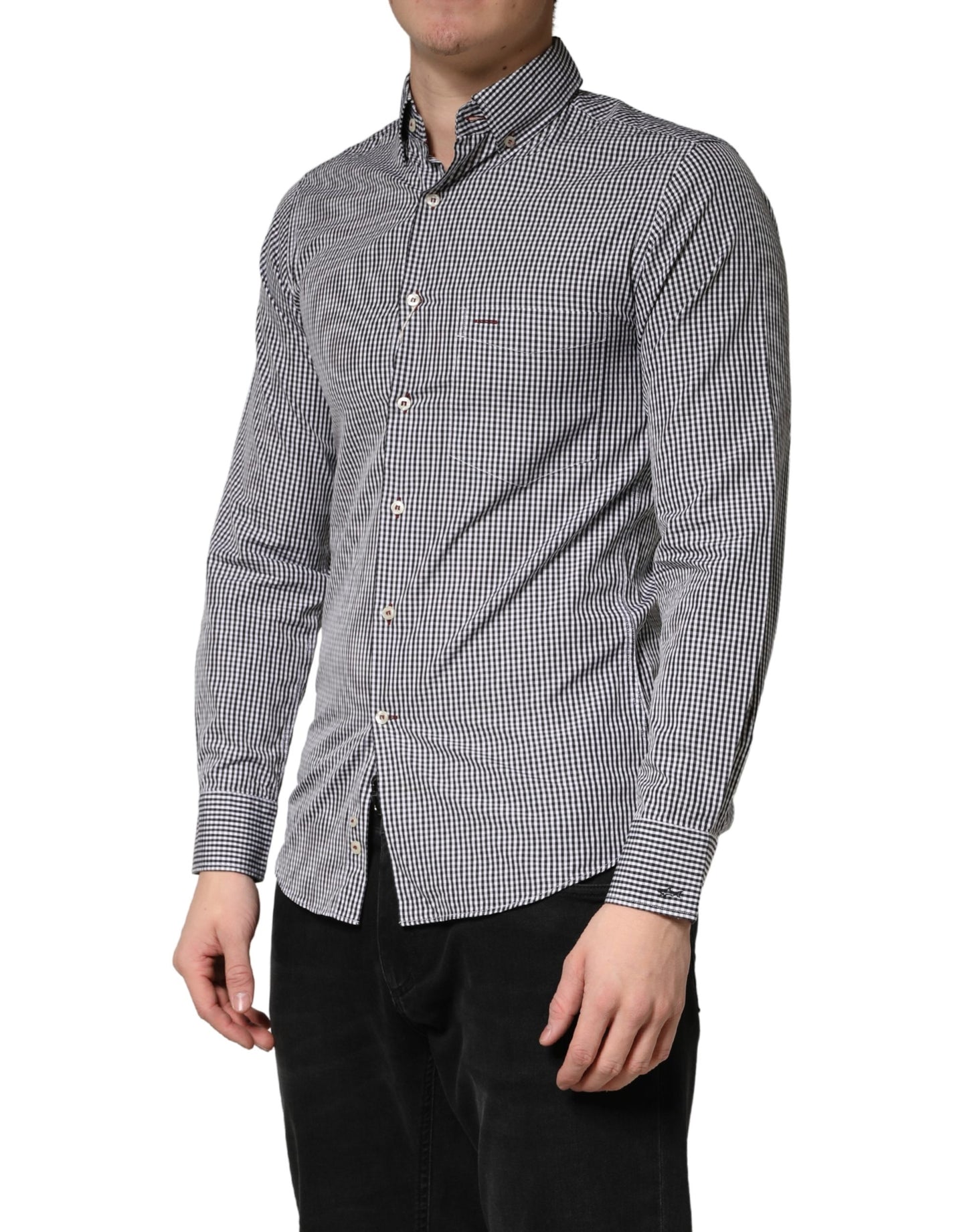 Paul & Shark Gray Cotton Long Sleeves Button Down Dress Shirt